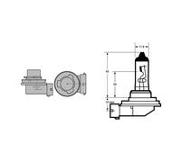 Lampe OSRAM H8 12V 35W Alog. PGJ19-1 For Aprilia 50 Sportcity One 4T 2009-2013