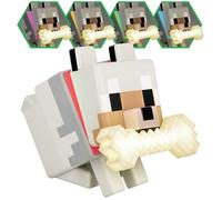 Paladone Lampe LED 3D Minecraft Wolf GloBuddies – Appuyez pour changer de couleur – Piles