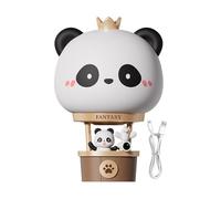 Lampe panda mignonne, lampe de nuit panda,Lampe de table montgolfière Panda pour chambre à coucher - Veilleuse à intensité variable à 3 vitesses, lampe rechargeable pour salle de lecture, chambre d',