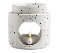 Lampe parfumée pour huiles essentielles, bougie chauffe-plat avec photophore, diffuseur en céramique, bol amovible pour décoration, yoga, chambre à coucher (couleur d'encre)