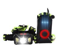 Lampe pectorale Running - MICH - Étanche IPX4 - USB rechargeable - 2 modes d'éclairage - Batterie longue durée