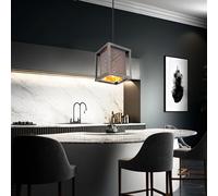 Lampe pendante décorative Punching Antique Grey Silver Square H 120 cm