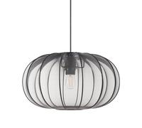 Lampe Pendante Design Moderne Plafonnier Abat-jour en Nylon Synthétique Noir Toc