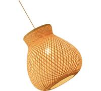 Lampe pendante en bambou Tissé à la main Lampe pendante en bambou naturel pour le plafond Lampe japonaise moderne pour l'îlot de cuisine Salon