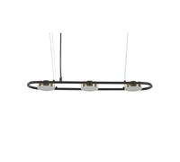 Lampe Pendante Moderne LED Intégrée 3 lumières Métal Noir avec Laiton Mali