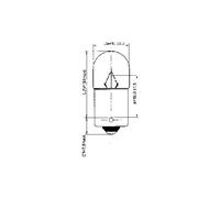 Lampe PHILIPS 12V-5W BA15S Piaggio 125 MP3 2007-2008