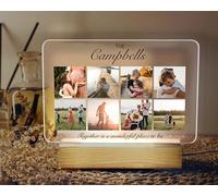 Lampe Photo Personnalisée | Lumière De Nuit Photo Personnalisée | Cadeaux Familiaux Uniques | Nouveau Décor à La Maison | Cadeaux Pour La Nouvelle Maman | Cadeaux Pour Les Pères