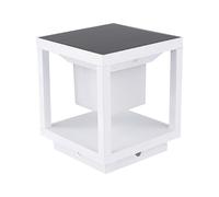 Lampe pilier à capteur solaire | IP65 Waterproof | Blanc | 2W | 90 Lumens | 3000K