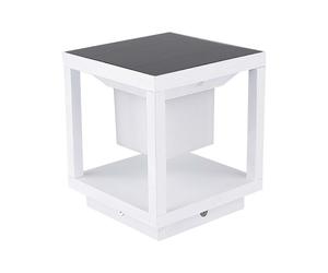 Lampe pilier à capteur solaire - IP65 Waterproof - Blanc - 2W - 90 Lumens - 3000K