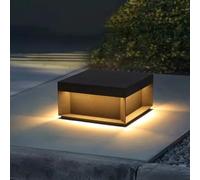 Lampe Pilier De Luxe Moderne avec Éclairage Chaud À LED - IP65 Colonne Lumineuse Externe en Acier Inoxydable Étanche Lumières De Capuchon De Poteau Extérieur pour Clôture, Terrasse