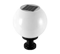 Lampe Pilier Portail Extérieur Colonne lumineuse Globe Courtyard Lampe solaire étanche en acrylique for pilier Lanterne de poteau de clôture en aluminium Lanternes d'éclairage extérieur de rue(Size:13