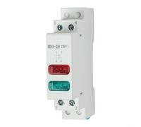 Lampe pilote LED 230 V AC avec fixation sur rail DIN pour la surveillance de l'alimentation dans les systèmes de contrôle de processus industriels (rouge + vert)