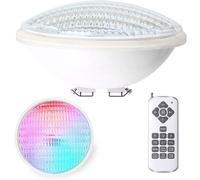 Lampe Piscine, PAR56 Eclairage Piscine LED Projecteur Piscine RVB avec Télécommande, 18W Lumière Piscine Etanche, Ampoule Piscine