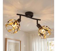 Lampe Plafond Globo Cristal Or Verstellable Spots Pivotants 25 cm