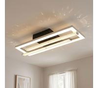 Lampe Plafond Kristalle 1 Lumière Noir LED 40 cm Globo