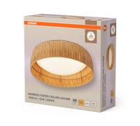 Lampe Plafond LED Bambus Licht-Erlebnisse 3000 K 40 cm IP20 Marron 1 Lumière