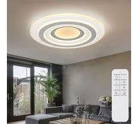 Lampe Plafond LED Globo CCT 3000-6000K Dimmable Avec Télécommande Blanc 50 cm