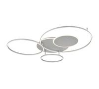 Plafonnier LED Lampe de salon Métal argenté intensité lumineuse variable Télécommande L 116 cm