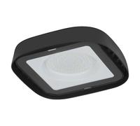 Lampe Plafond LED Verre Acier Noir OSRAM 6500K IP65 1 Lumière 23 cm