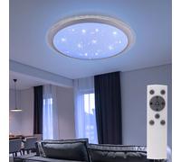 Lampe Plafond Smart Home LED RGB CCT Avec Télécommande Effet Étoiles Dimmer