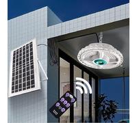 Lampe plafonnier 200 W 156 LED + COB avec panneau à énergie solaire télécommande, LE-184