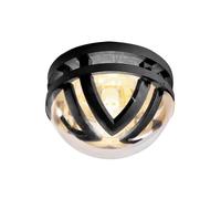 Lampe Plafonnier Applique Murale Aluminium Moulé Graphite 1 à Feux IP54