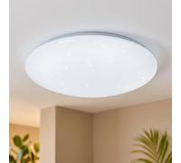 Plafonnier effet étoile lampe design plafonnier effet ciel étoilé, métal, forme ronde, 1x LED 15 watt 1200 lumens blanc froid, DxH: 30x10 cm