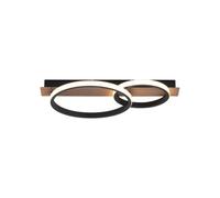 Lampe Plafonnier LED Moderne L: 53 Cm Métal Bois Salle À Manger Salon