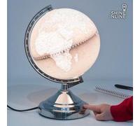 Lampe planète terre globe terrestre planisphere lumineux gris G