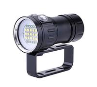 Lampe Plongée sous Marine, 18000LM 500m IPX-8 Lampe Etanche Plongée, Torche Etanche Plongée, Torche de plongée Immersion 7 Modes 120degrés Lampe de Poche LED pour Caméra Vlog Vidéo
