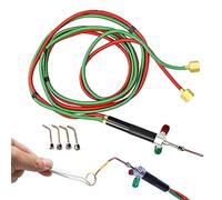 Lampe Poche bijoutier - Little Torch - Brûleur Pratique à gaz et acétylène avec tuyaux Flexibles pour la réparation Bijoux avec 5 pièces Niktule