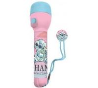 Lampe poche led enfant stitch disney 16 cm avec dragonne - lampe torche nuit lecture camping - set accessoire et carte