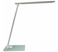 Unilux Lampe de bureau Popy – LED intégrée 5W, bras et tête articulés, port USB – Gris métal