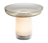 Lampe de table portable LED Bontà avec assiette en verre H x Ø 21.4x26cm