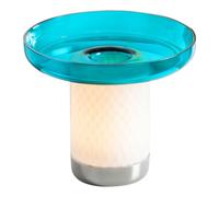 Lampe Portable Bontá Turquoise avec Soucoupe en Verre