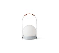 Lampe Portable Carrie Acier/Lin Bleu/Cuir