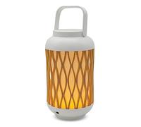 Lampe portable imitation bois effet flamme LED blanc chaud dimmable SUKY H23cm