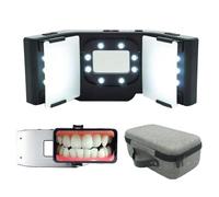 Lampe portable pour photographie dentaire, accessoire indispensable pour la photographie dentaire, pour la prise de photos lors de traitements dentaires, à l'hôpital ou à domicile.