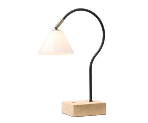 Lampe Portable Question Noir/ Laiton antique/Opale