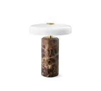 Lampe Portable Trip Design By Us , Marbre Emperador Foncé/opale Brillante