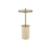 Umage Lampe de table Asteria Move Mini Ø12x25.5 cm Clay Travertine-brass