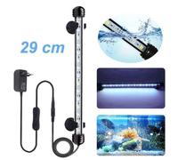 Lampe pour Aquarium, Rampe LED Aquarium Lumière Sous-marine éclairage aquarium avec Ventouse - 29cm (Lumière Bleue et Blanche)