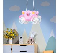 Lampe pour Chambre D'Enfant Fille Suspensions Calèche Rose Lxbxh 33x10, 5x75 CM