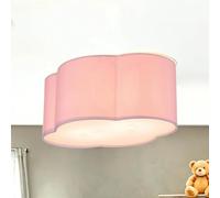Lampe pour chambre d'enfant lampe nuage tissu rose 2x E27 ampoules faciles à installer plafonnier de rechange pour enfants