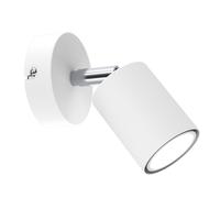 Lampe pour Chambre D'Enfant Lecture Blanc Ø 8 CM Pivotant GU10 Métal Spot Mur