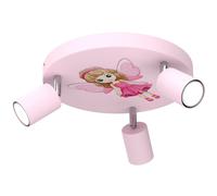 Lampe pour Chambre D'Enfant Plafonnier Rose Ø 30 CM Pivotant Métal 3x GU10 Spot