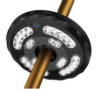 Lampe pour Parasol Rechargeable 28 LED - 3 Niveaux Luminosité - Extérieur Camping Terrasse Jardin