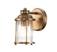 Lampe pour Salle de Bain Verre Métal E27 IP44 20,6 CM Haut En Laiton Vintage