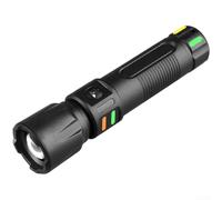 Lampe pour torche 14.5cm Autonomie 15 Heures Lampe pour torche(A) | 1000 lumens max, charge rapide USB-C, écran LCD , 5 modes lumière, pour idéal noirceur
