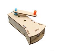 Lampe pour torche Dynamo DIY pour bois 3x5x9cm Manivelle Lampe | pour bois naturel, assemblage manuel, compréhension circuits, taille compacte 3x5x9cm, éclairage LED stable